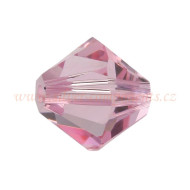Swarovski korálky XILION 5328 4mm - Sluníčka - Light Rose Swarovski korálky XILION 5328 4mm - Sluníčka - Light Rose